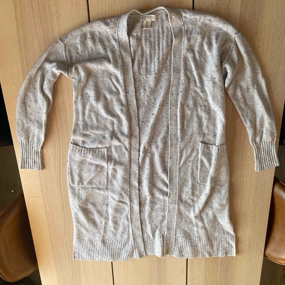 Ruby Moon size small cardigan, Women's cream coloured with speckles cardigan s